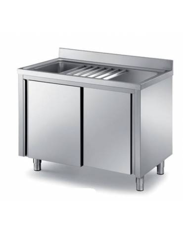 Lavapentole inox armadiato Dimensioni cm.190x70x85/90h