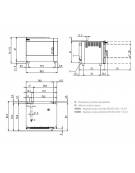 Forno a gas ventilato a convezione gastronomia 5 Teglie GN 1/1