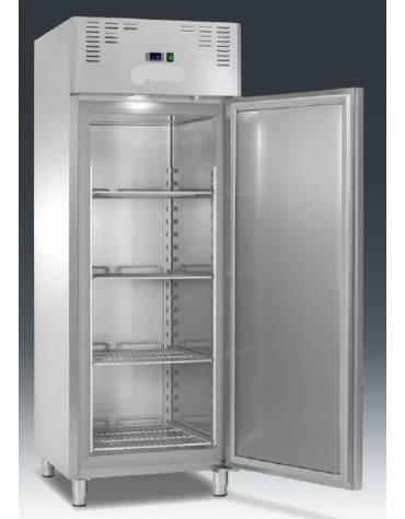 Armadio refrigerato GN 2/1 in acciaio inox AISi 304, refrigerazione ventilata, temperatura -2/+8°C - mm 1250x685x1435h