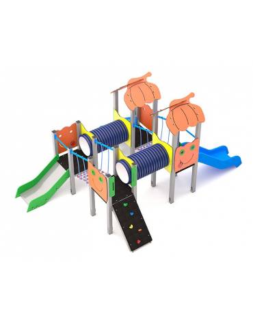 Scivolo Per bambini 2 in 1 Con Basket Esterni Interno Giardino  Multifunzione H53 X L105 X L52