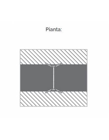 Altalena "zero legno" 2 posti, in alluminio e trave tonda acciaio - 2 sedili piani - da interrare o filo pavimento - cm 185x335x