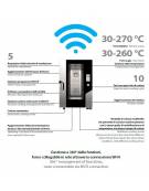 Forno elettrico ventilato a convezione con vapore diretto - Pannello TOUCH SCREEN -Capacità 5 Teglie GN 1/1