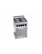 CUCINA A GAS 4 FUOCHI PROFESSIONALE - POTENZA TOTALE 22,5 KW - SU FORNO A GAS 1/1 - CM 60x60x90H