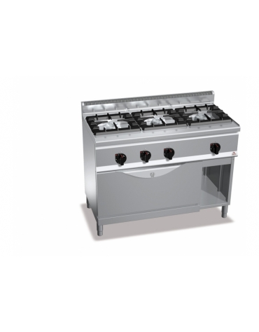 CUCINA A GAS 3 FUOCHI SU TUTTOFORNO GAS 120x60x90h ALTA POTENZA