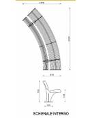 Panchina angolare con schienale interno, struttura in acciaio zincato e verniciato - cm 222,9,x137,6x76,9h