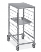 Carrello portateglie guide in filo-traversi imbullonati - Portata 9 teglie 1/1 GN cm 42x59x87h