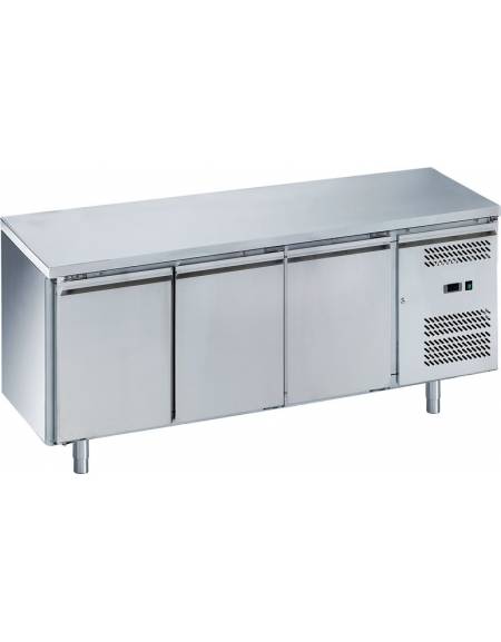 Tavolo refrigerato per pasticceria positivo 3 porte cm. 202x80x85h