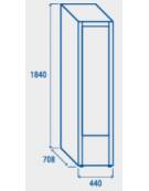 Vetrina refrigerata per bibite cm 44x73x184,8h