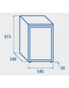 Vetrina bevande bassa sottobanco cm 59,5x64,5x84h