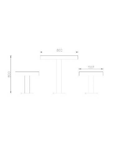 Set composto da tavolo + 2 panchine senza schienale, struttura tonda in acciaio, con legno di pino - Lunghezza 180