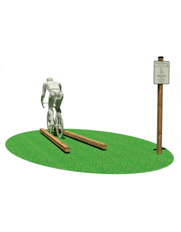 Stazione Ciclocross - Strettoia - in legno di pino nordico - cm 300 x 84 x 12 h