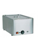 Tavola calda da banco inox bagnomaria - capacità 2x 1/1 GN - potenza 1200+1200w - cm 66x54x22h