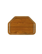 Vassoio Esagonale in laminato in colore teak - cm 52x34,50