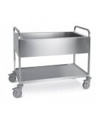 Carrello inox con vasca stagna e rubinetto - cm 117x63x94H