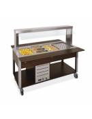 Carrello buffet termico con parafiato fisso - 5x1/1 GN - colore Nero - cm 193x68x144h