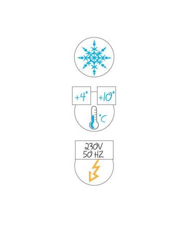 Vasca refrigerata da incasso in acciaio inox - 6xGN1/1 - Refrigerazione statica +4 /+10° C- cm 226x68x55h