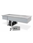 Vasca refrigerata da incasso in acciaio inox - 6xGN1/1 - Refrigerazione statica +4 /+10° C- cm 226x68x55h