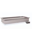 Vasca riscaldata bagnomaria da incasso in acciaio inox - 2xGN1/1 - Temperatura +30° / +90° C - cm 80x68x22h