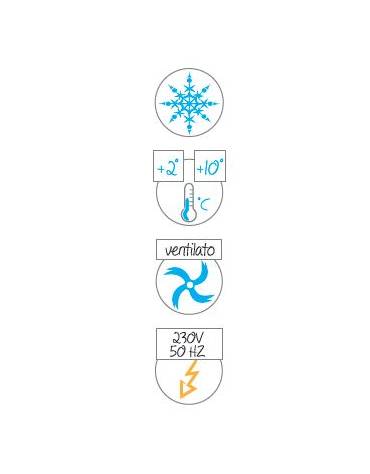 Carrello sollevatore cesti in acciaio inox - Refrigerazione ventilata 2°C / 10°C  - portata 6 / 9 cesti - cm 121x75x94/108h