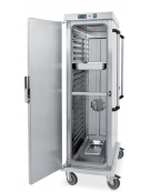 Armadio portateglie coibentato riscaldato in acciaio inox - portata 20 Teglie 1/1 GN - cm 55x80x166h