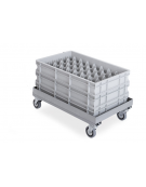 Carrello portacestelli per lavastoviglie in acciaio inox, solo base da cm 61x41 - cm 62x42x19h