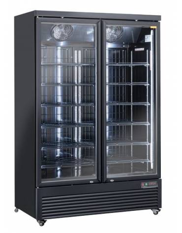 Congelatore porta a vetro e spot luminoso 270Lt - refrigerazione statica con ventola di assistenza - mm 595x640x1865h