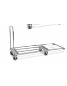 Carrello portacasse estensibile in acciaio inox - cm 110/159x60x88h