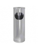 Gettacarta con posacenere in acciaio inox - Ø cm 20x58 h