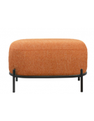 Pouf per interni, struttura in metallo verniciato, rivestimento in tessuto colore a scelta - cm 63x47x37h