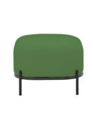 Pouf per interni, struttura in metallo verniciato, rivestimento in tessuto colore a scelta - cm 63x47x37h