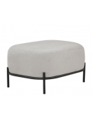 Pouf per interni, struttura in metallo verniciato, rivestimento in tessuto colore a scelta - cm 63x47x37h