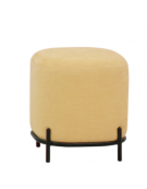 Pouf per interni, struttura in metallo verniciato, rivestimento in tessuto colore a scelta - cm 42x42x45h