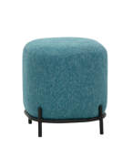 Pouf per interni, struttura in metallo verniciato, rivestimento in tessuto colore a scelta - cm 42x42x45h