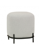 Pouf per interni, struttura in metallo verniciato, rivestimento in tessuto colore a scelta - cm 42x42x45h