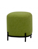 Pouf per interni, struttura in metallo verniciato, rivestimento in tessuto colore a scelta - cm 42x42x45h