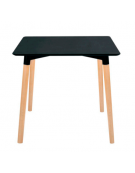 Tavolo rettangolare per interni, struttura in legno e acciaio, piano in MDF laccato - cm 120x80x74h