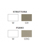 Tavolo rettangolare per interni, struttura metallo verniciato colore a scelta, piano allungabile in MDF laccato - cm 130/210x80x