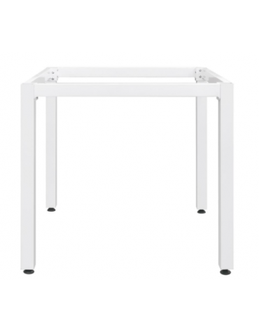 Base con struttura alluminio verniciato COLORE BIANCO, piedini regolabili - per piano rettangolare cm 120x80x73h