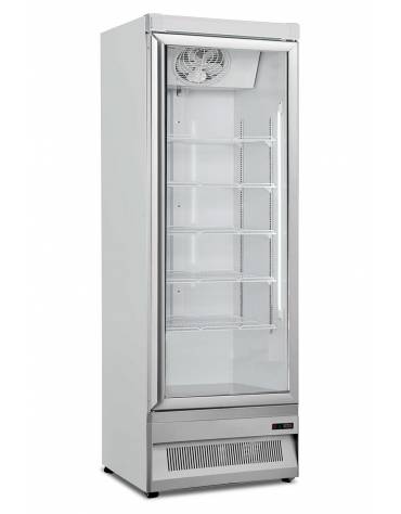 Congelatore porta a vetro e spot luminoso 270Lt - refrigerazione statica con ventola di assistenza - mm 595x640x1865h