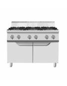 Cucina gas 6 fuochi BASSA POTENZA forno elettrico convezione - cm 120x70x85/90h