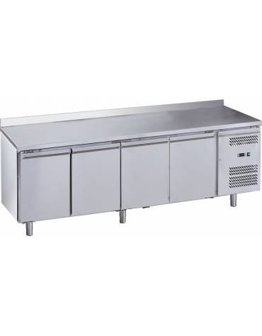 Tavolo refrigerato con alzatina 4 Porte cm. 223x60x85h