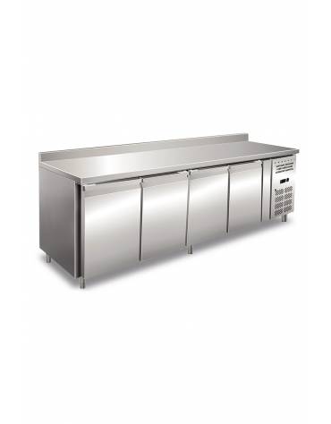 Tavolo refrigerato con alzatina 4 Porte cm. 223x60x85h