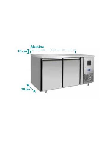 Tavolo refrigerato 2 Porte positivo cm 136x70x85h