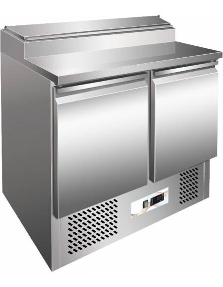 Tavolo saladette refrigerato per insalate da cm.90x70x101h