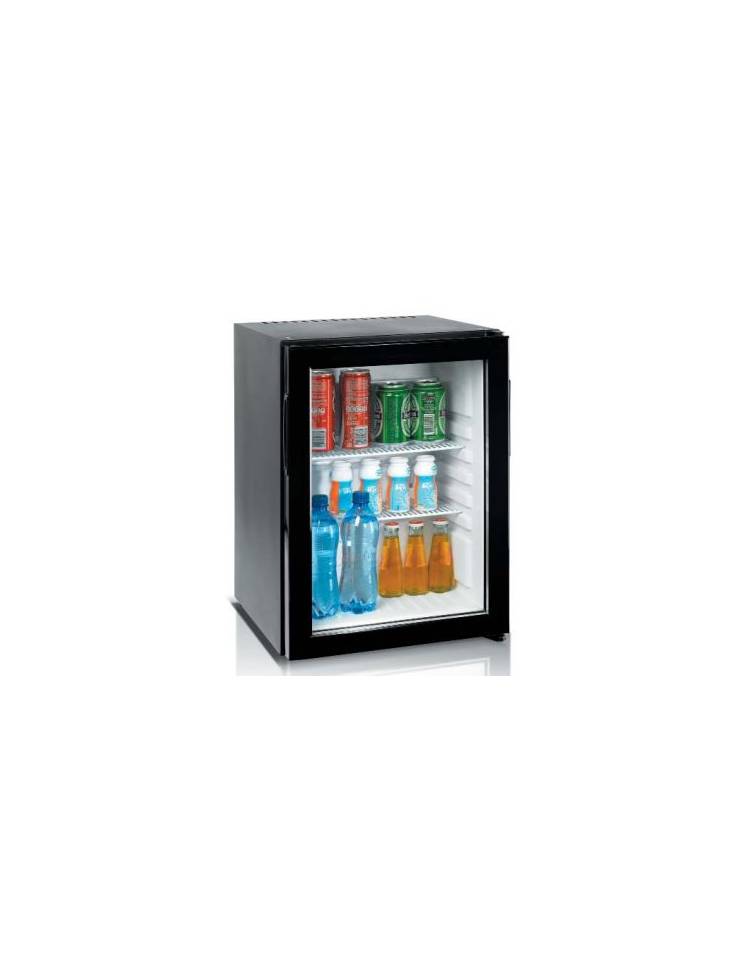 Minibar frigobar ad assorbimento con porta in vetro da litri 30 e luce  interna a led cm 40,2x41,2x50h - Linea freddo - Refrigera