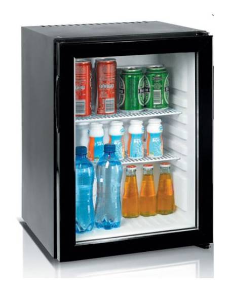 Vetrina bibite 24 Lt - refrigerazione ad assorbimento con NH3 - mm 402x410x500h