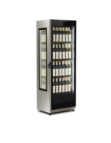 Vetrina per vino inox refrigerata - 376 Lt - (+ 5° C + 15° C) - mm L x P x H: 610 x 605 x 1843