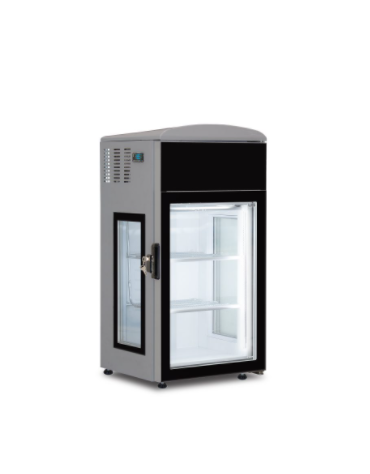 Espositore da banco colore nero- capacità 79 Lt. - temp. -18°-23°C - mm 500 x 483 x 1000h