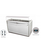 Vetrina per gelato colore bianco caldo da 440 Lt. - temp. - 5°- 20°C - mm 1568 x 700 x 984/1257h