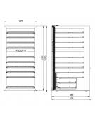 Vetrina per vini statica in legno rovere scuro - 2 porte - capacità 764 Lt - temperatura da +4°C a +18°C - mm 1315x675x1880h